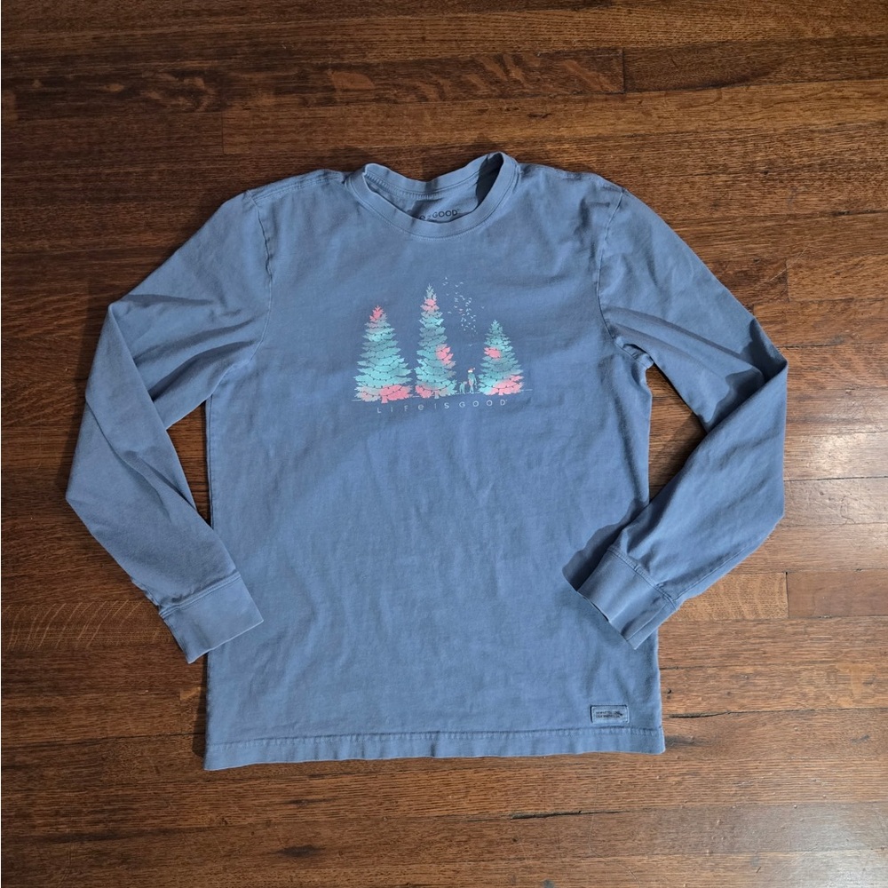 Life Is Good Kids Long Sleeve Shirt with Tree Graphic